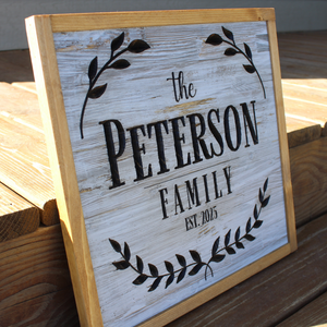 Personalized Carved Family Name Wooden Sign