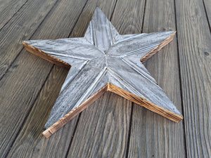 Rustic Wooden Star - Weathered White