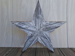 Rustic Wooden Star - Weathered White