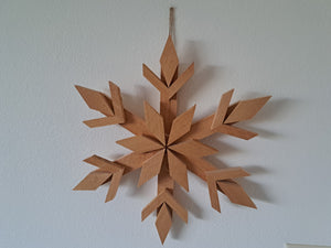 Handcrafted Cedar Wooden Snowflake - Natural