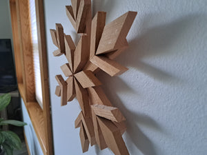 Handcrafted Cedar Wooden Snowflake - Natural