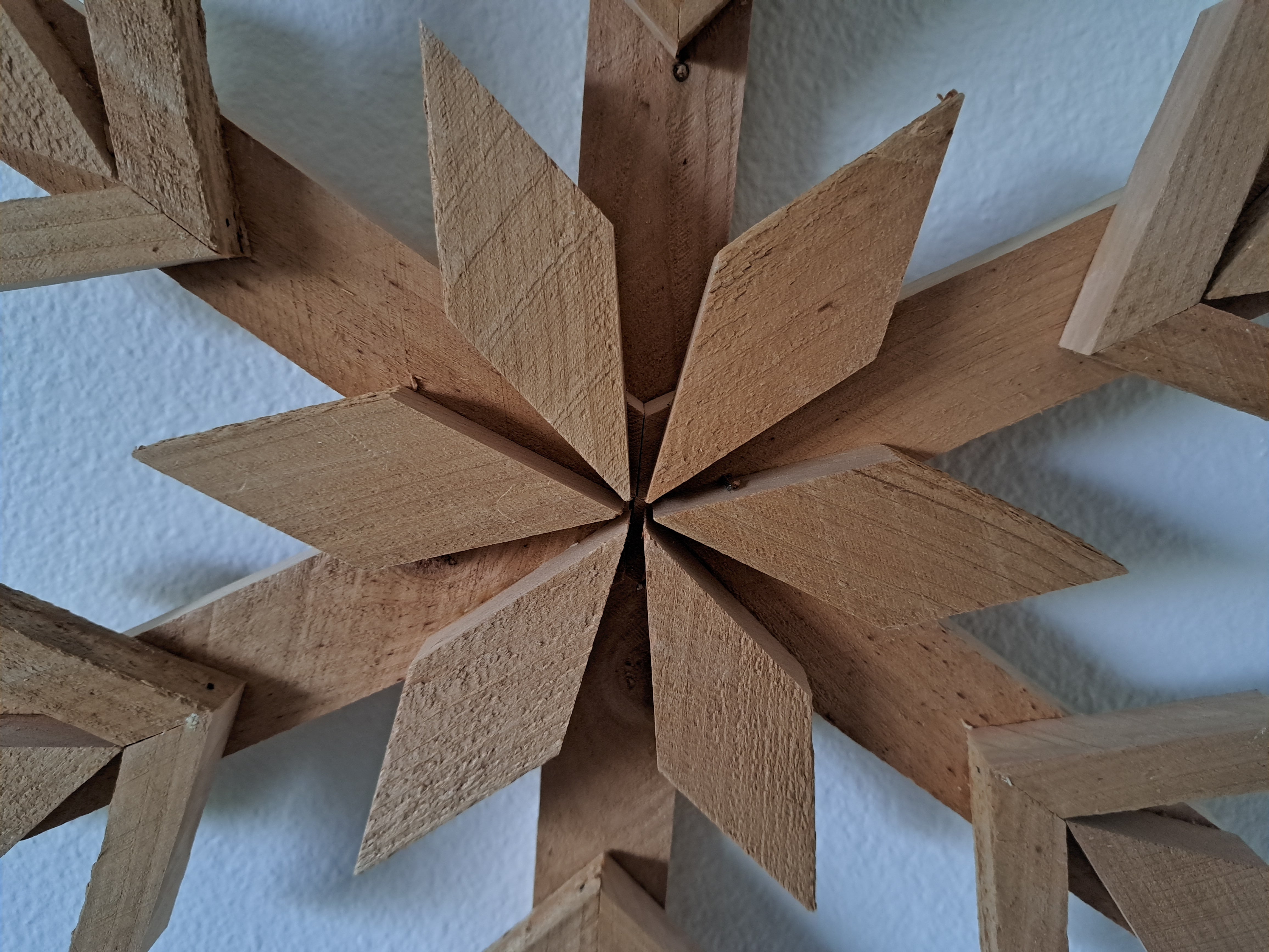 Handcrafted Cedar Wooden Snowflake - Natural