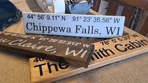 Personalized GPS Coordinates Sign