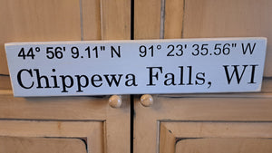 Personalized GPS Coordinates Sign