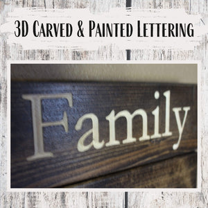 Personalized Family Coat Rack - Dark