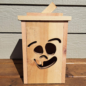 Rustic Wooden Jack O' Lantern