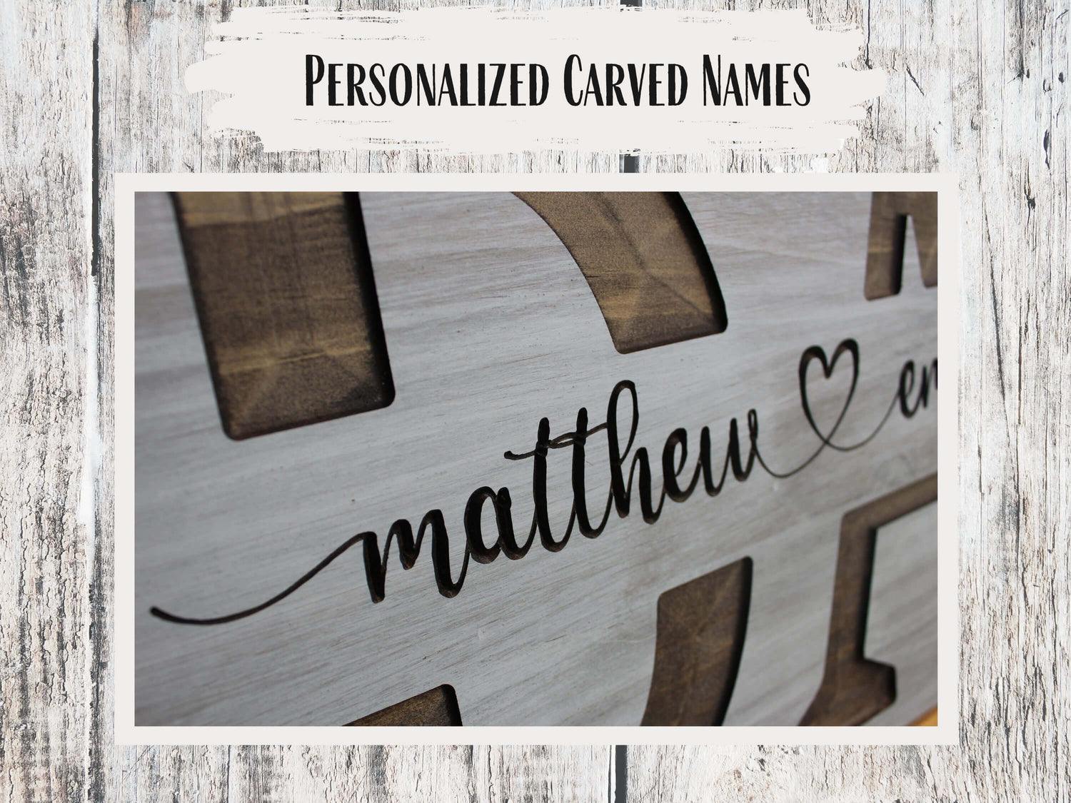 Personalized "DAD" Carved Wooden Sign - Custom with Children's Names