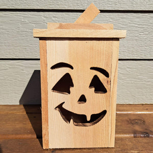 Rustic Wooden Jack O' Lantern