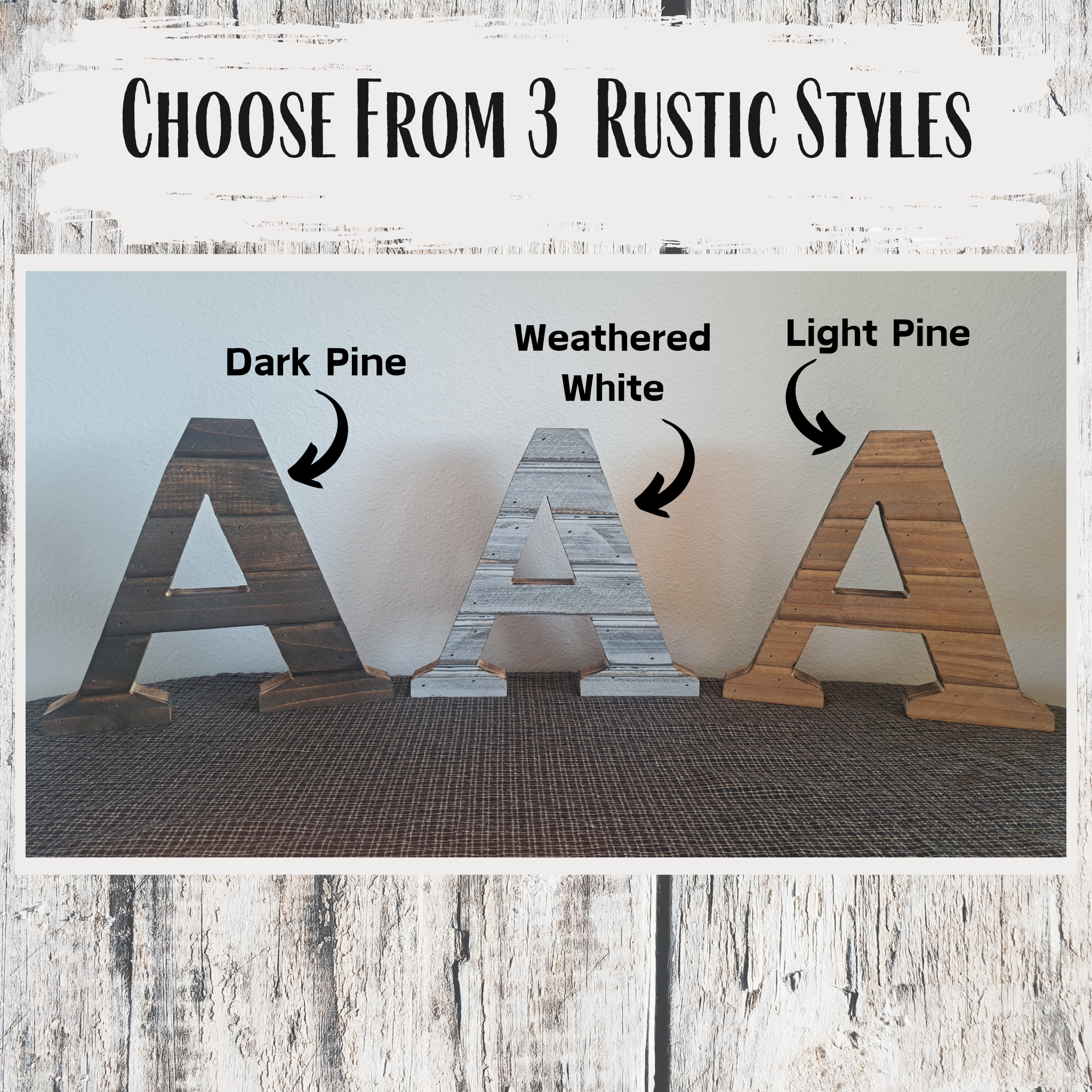 Farmhouse Wood Slat Letters - Light Pine