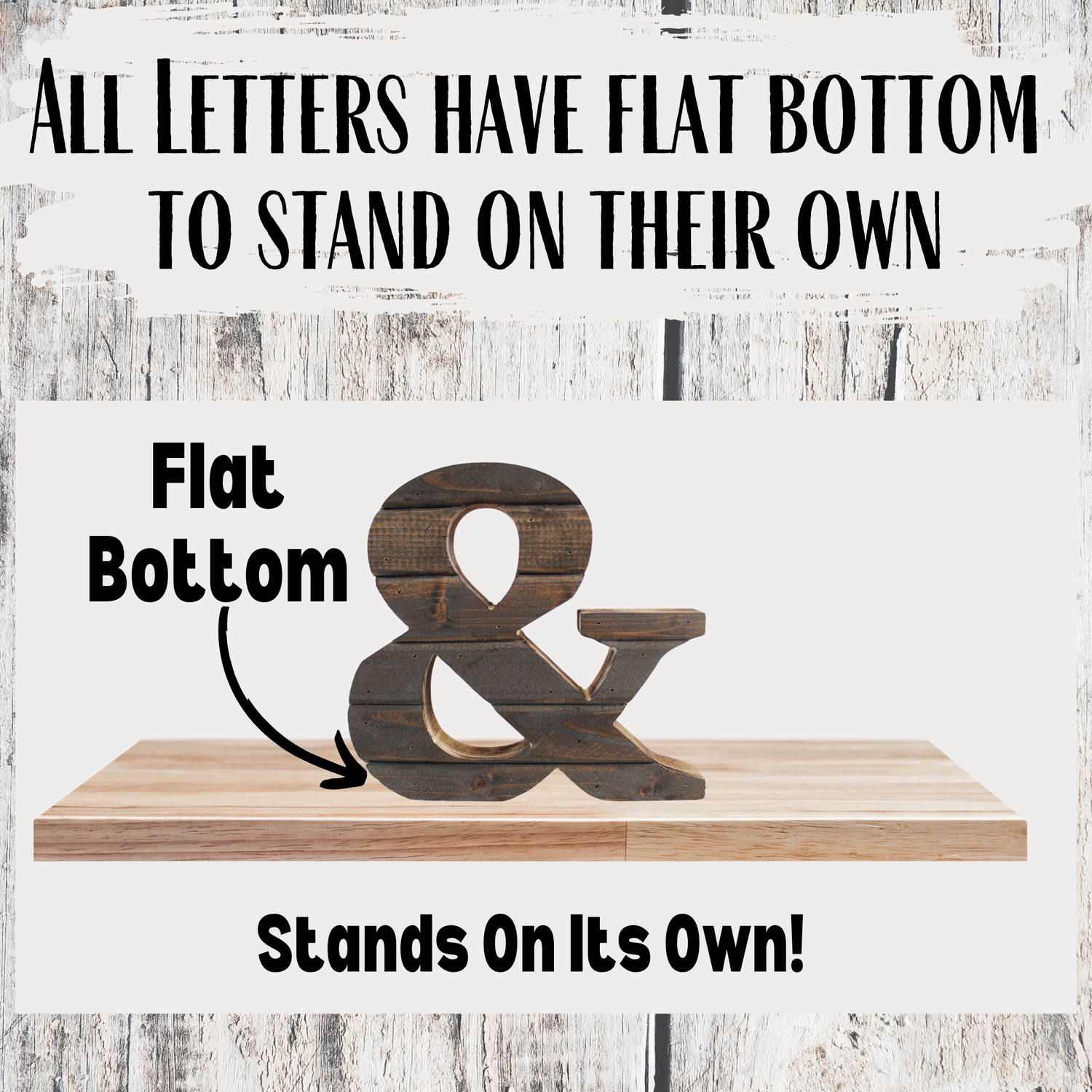 Farmhouse Wood Slat Letters - Dark Pine