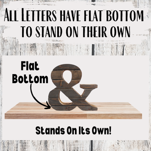 Farmhouse Wood Slat Letters - Dark Pine