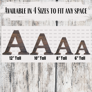 Farmhouse Wood Slat Letters - Dark Pine