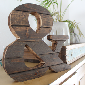 Farmhouse Wood Slat Letters - Dark Pine