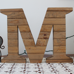 Farmhouse Wood Slat Letters - Light Pine