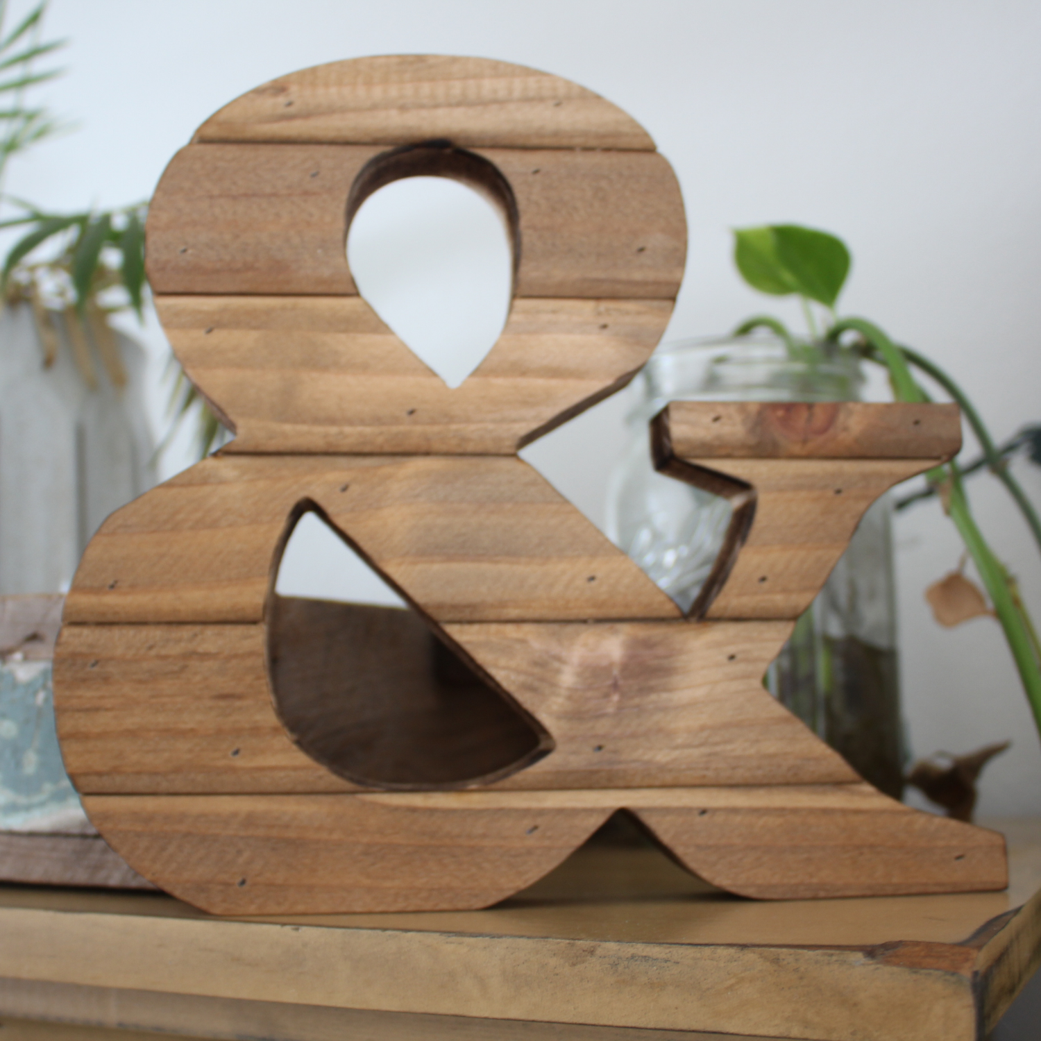 Farmhouse Wood Slat Letters - Light Pine