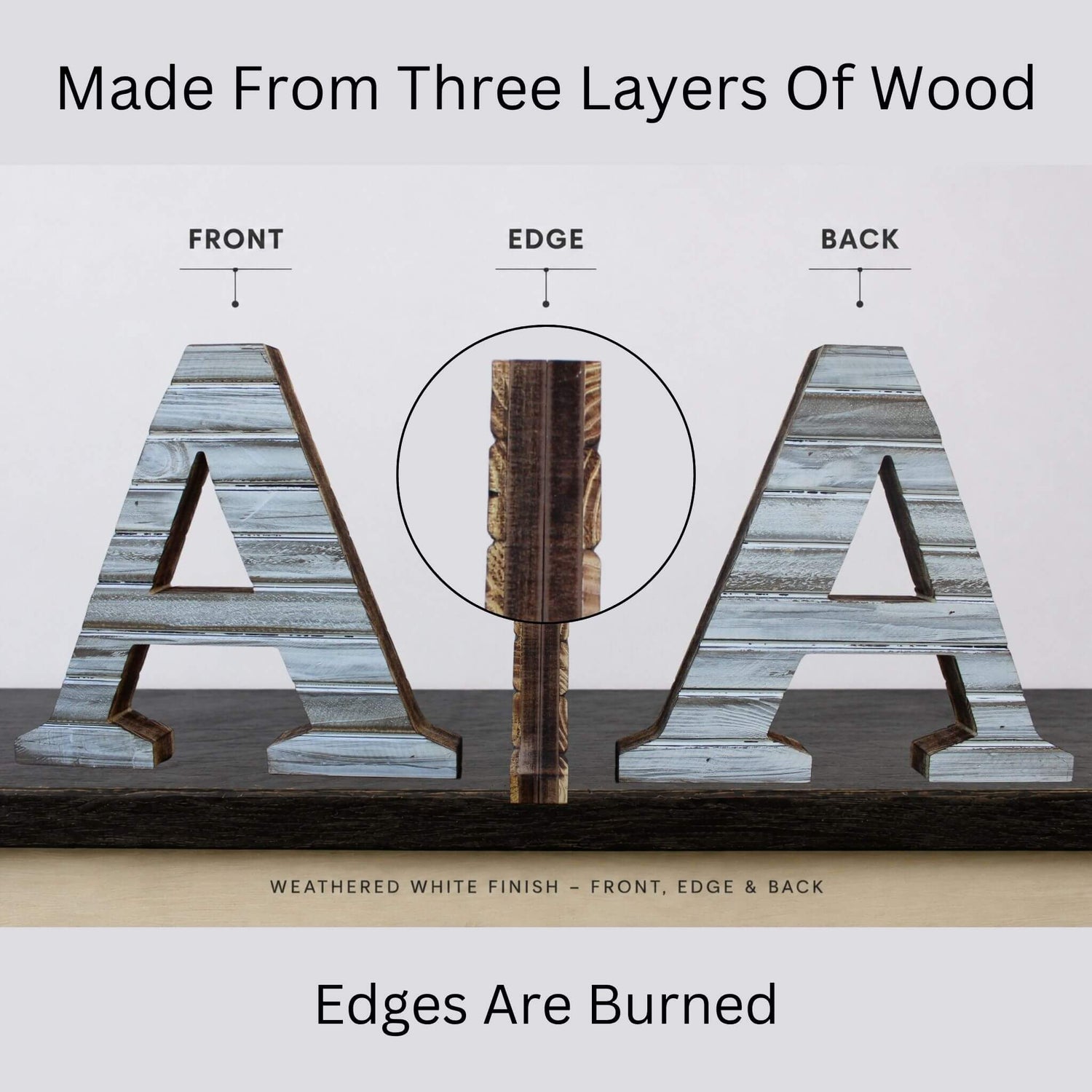 Wood Slat Letters – Freestanding Custom Wood Letters
