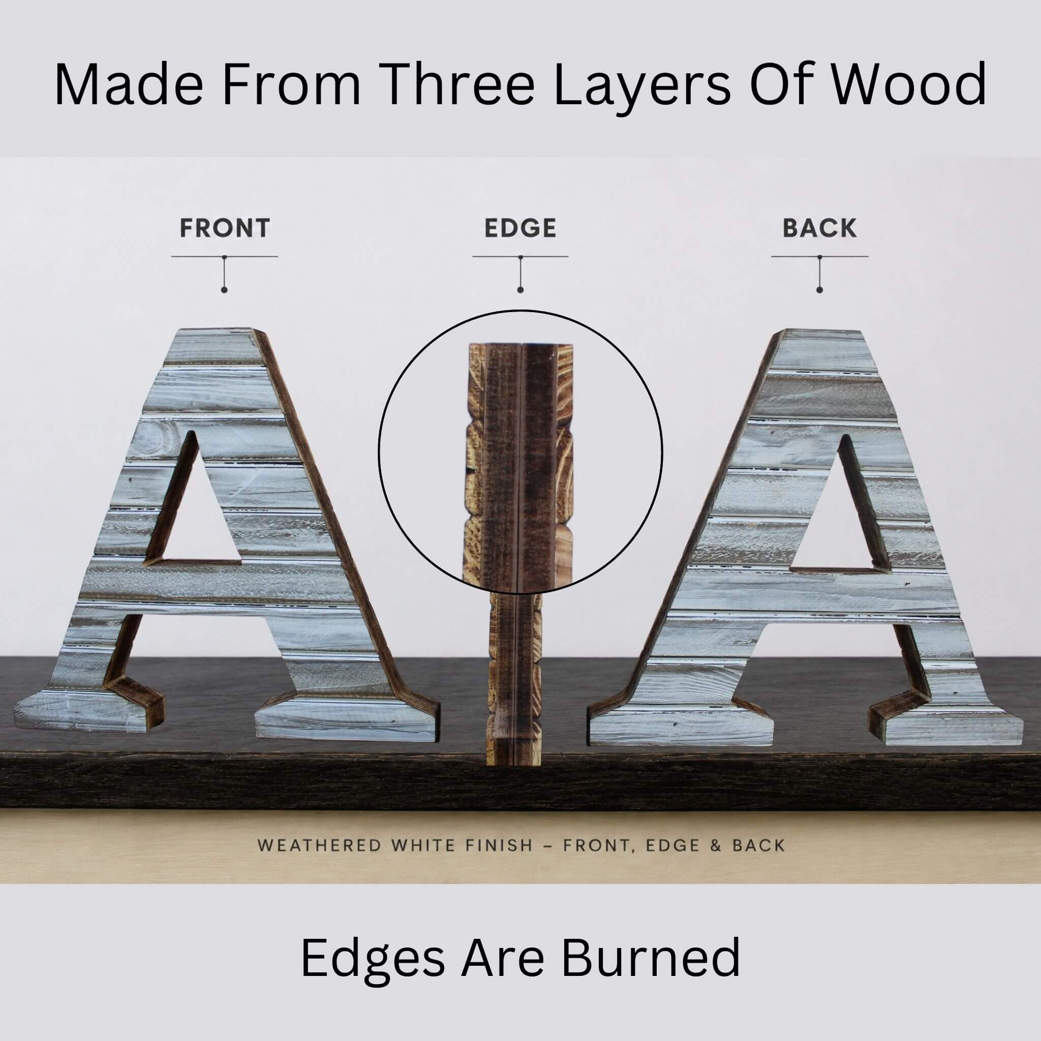 Wood Slat Letters – Freestanding Custom Wood Letters