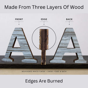 Wood Slat Letters – Freestanding Custom Wood Letters
