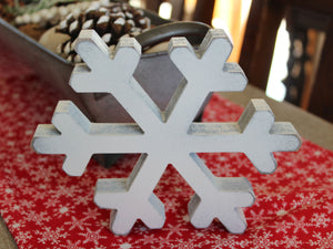 Rustic Wooden Snowflake Ornament