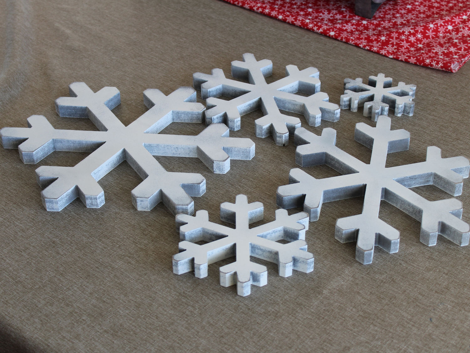 Rustic Wooden Snowflake Ornament