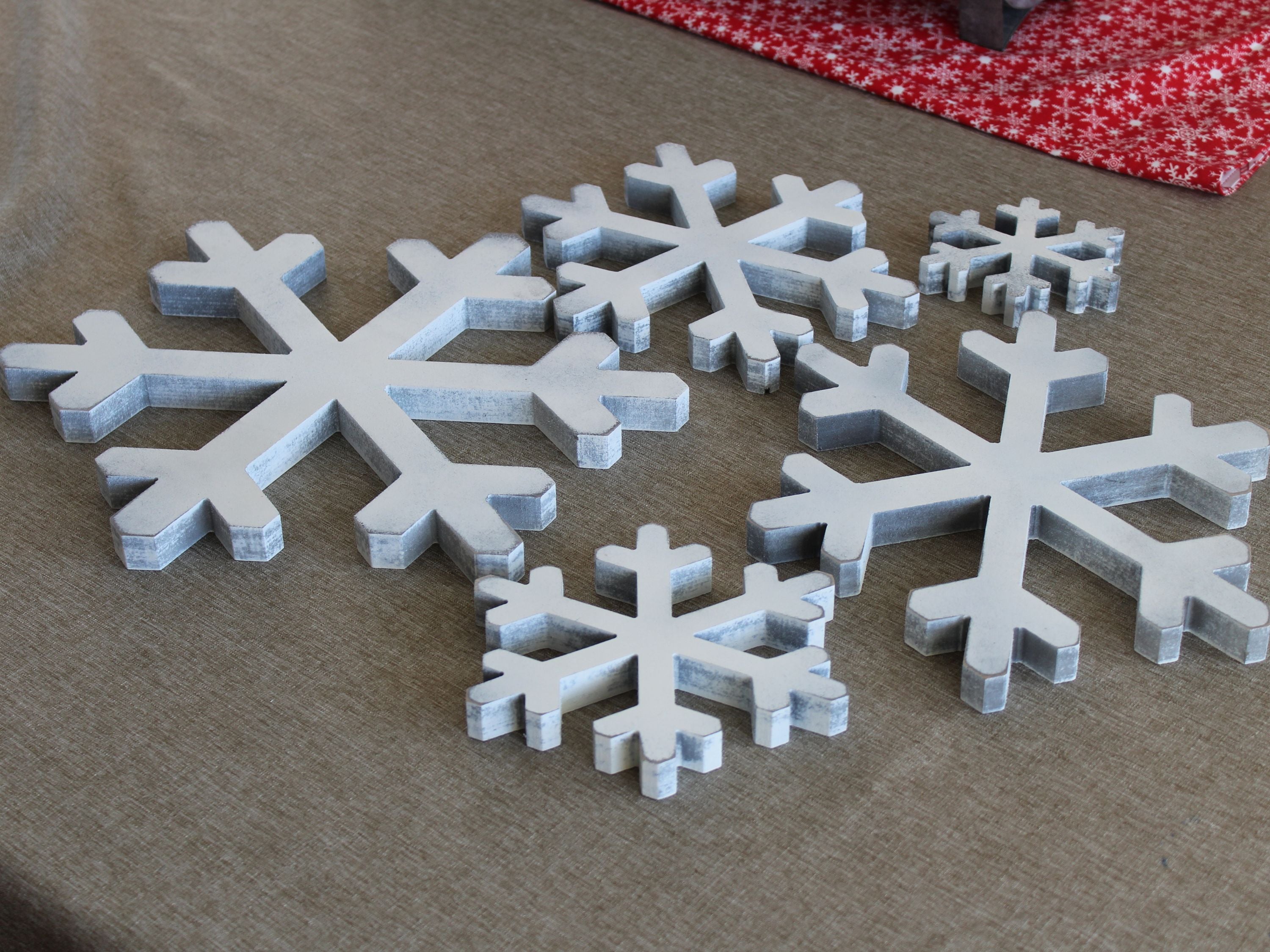 Rustic Wooden Snowflake Ornament
