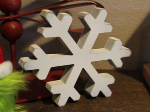 Rustic Wooden Snowflake Ornament