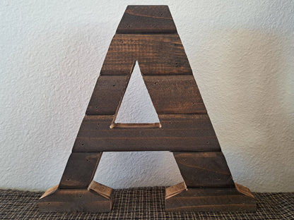 Rustic Wood Letters Dark Pine