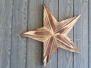 Rustic Wooden Star - Dark Pine