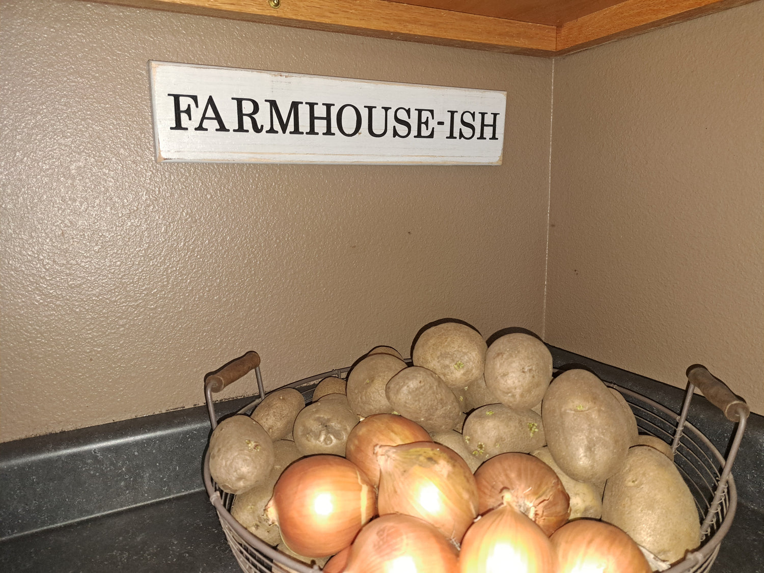 Farmhouse-ish Carved Wooden Sign