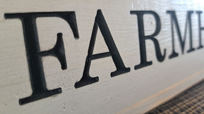 Farmhous-ish Carved Wooden Sign