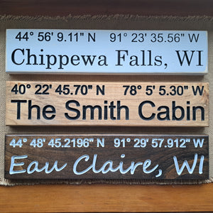 Personalized GPS Coordinates Sign
