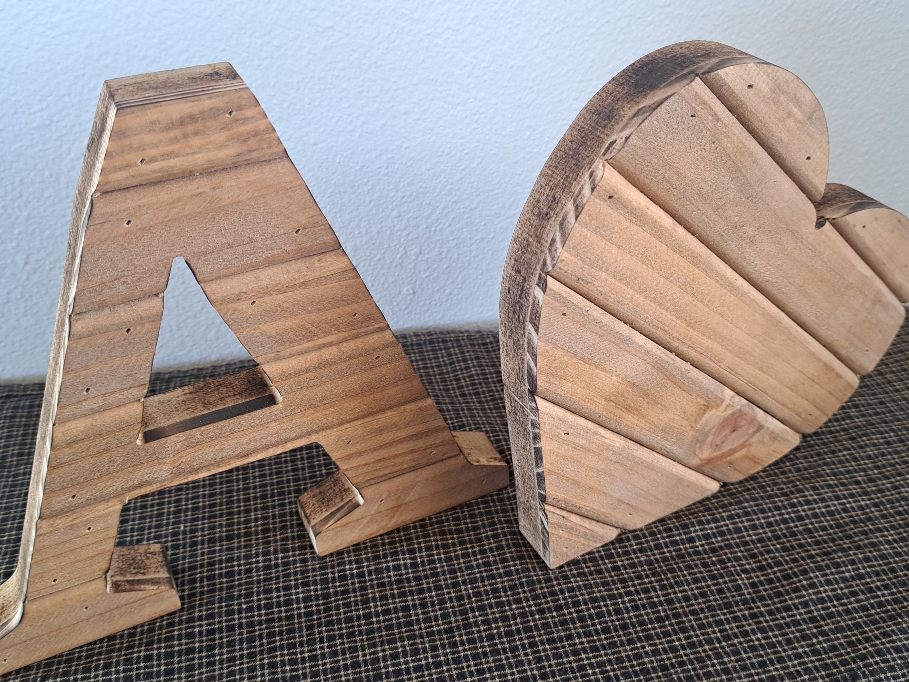 Rustic Wood Letters Light Pine