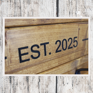 Personalized Family Name Coat Rack with Hooks – Custom Carved, Solid Wood Entryway Organizer