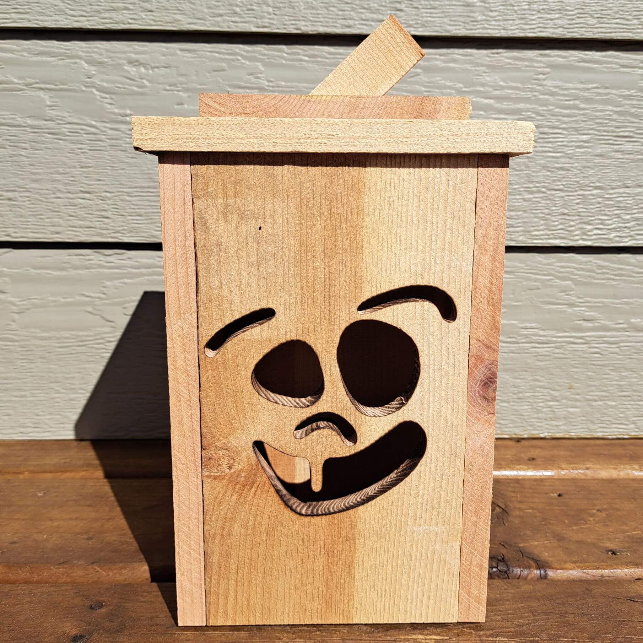 Rustic Wooden Jack O' Lantern