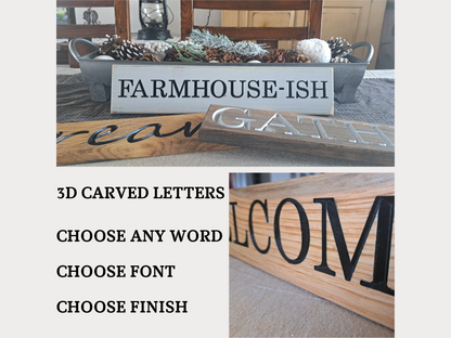 Any Word Custom Carved Wooden Sign