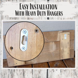 Personalized Family Name Coat Rack with Hooks – Custom Carved, Solid Wood Entryway Organizer
