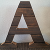 Farmhouse Wood Slat Letters - Dark Pine