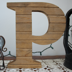 Farmhouse Wood Slat Letters - Light Pine