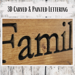 Personalized Family Name Coat Rack with Hooks – Custom Carved, Solid Wood Entryway Organizer