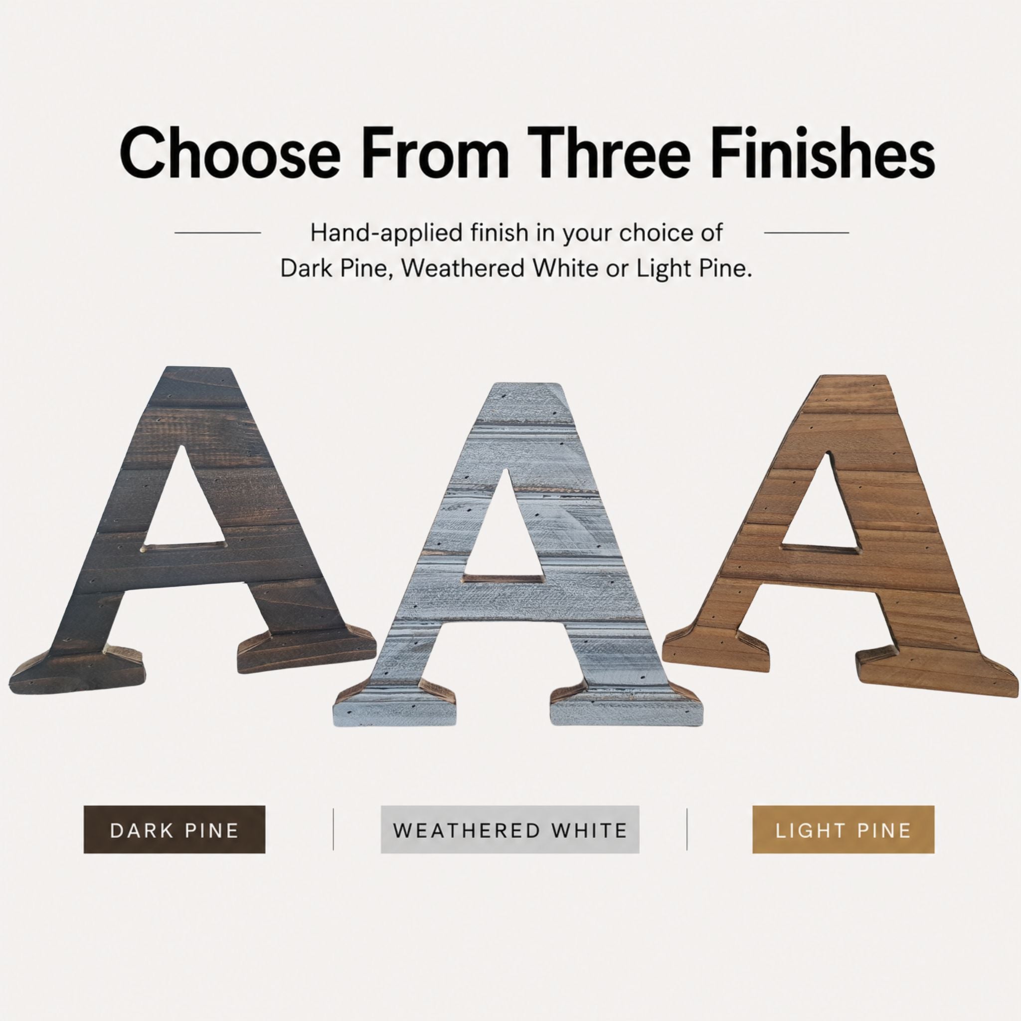 Wood Slat Letters – Freestanding Custom Wood Letters