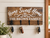 Personalized dark pine key holder with family monogram, established year and four black hooks
