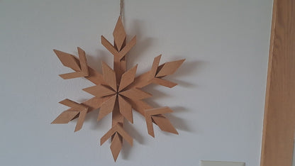 Handcrafted Cedar Wooden Snowflake