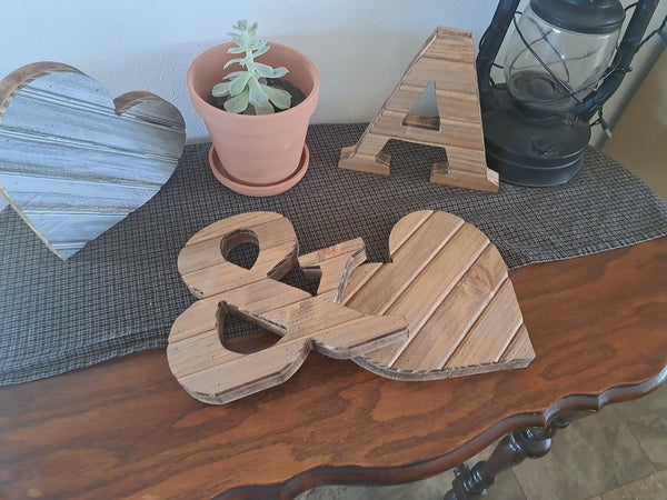 Rustic Wood Letters Light Pine